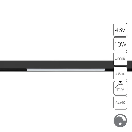 Магнитный трековый светильник LINEA 0.1-10V Arte Lamp A4682PL-1BK