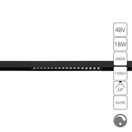 Магнитный трековый светильник LINEA 0.1-10V Arte Lamp A4685PL-1BK