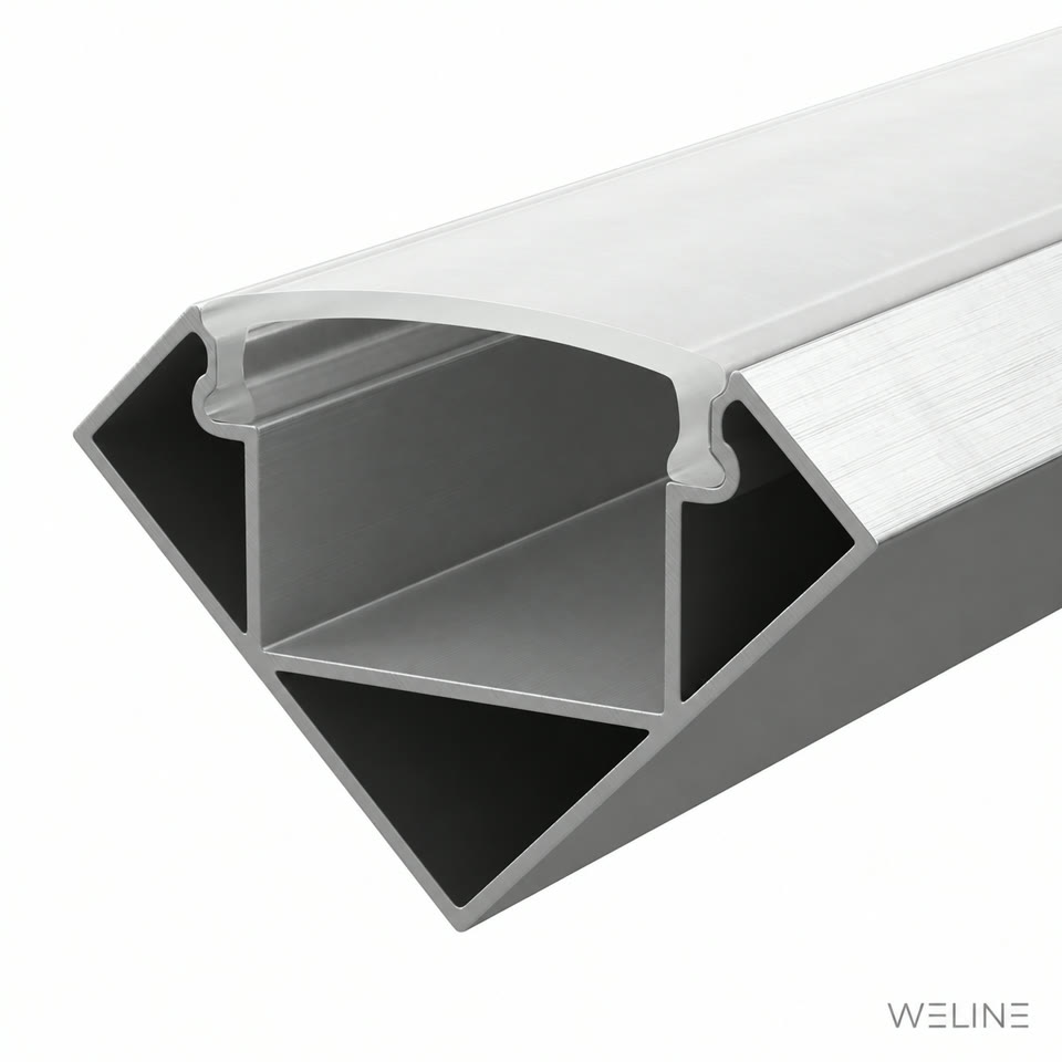 Угловой алюминиевый профиль с экраном Magnetic Profile Angle