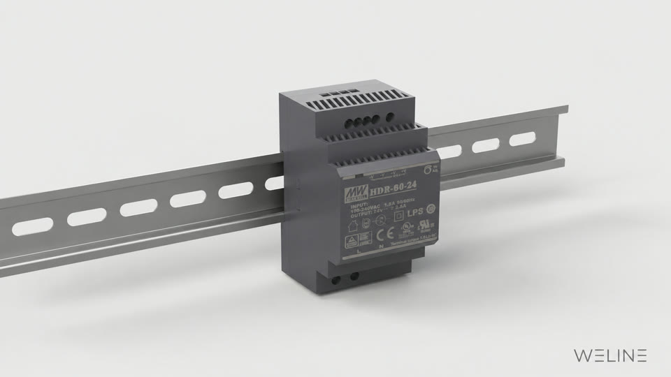 Блок питания на DIN-рейку MW · 60W / 2,5A